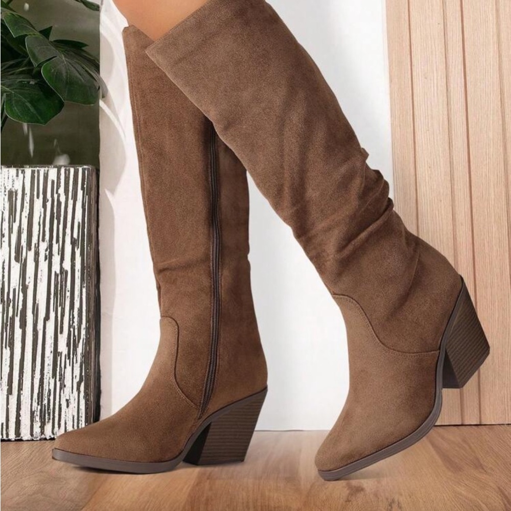 Brown Knee-High Women's Boots